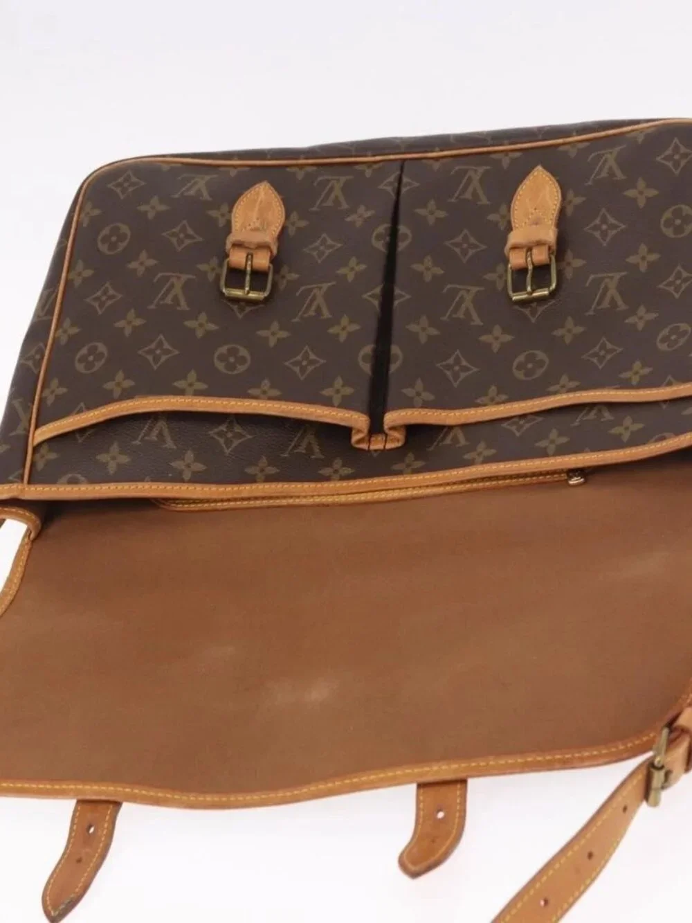 LOUIS VUITTON Monogram Gibeciere GM Shoulder Bag M42246 LV Auth 188421